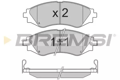 Комплект тормозных колодок BREMSI BP3234