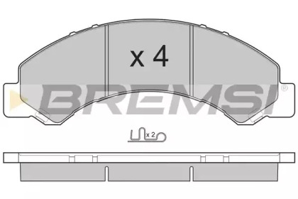 Комплект тормозных колодок, дисковый тормоз BREMSI BP3235