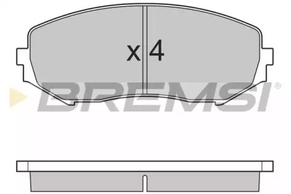 Комплект тормозных колодок BREMSI BP3244