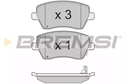 Комплект тормозных колодок BREMSI BP3248