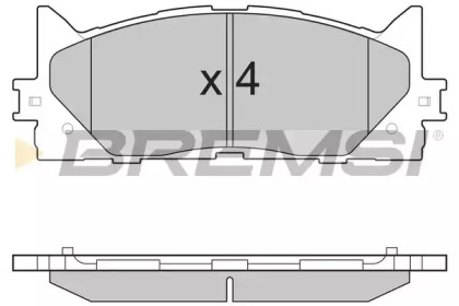 Комплект тормозных колодок BREMSI BP3253