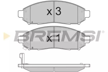 Комплект тормозных колодок BREMSI BP3256