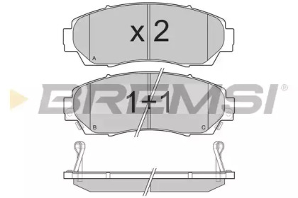 Комплект тормозных колодок BREMSI BP3258