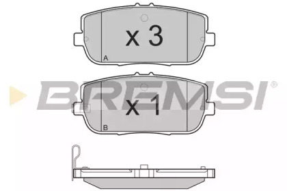 Комплект тормозных колодок BREMSI BP3261