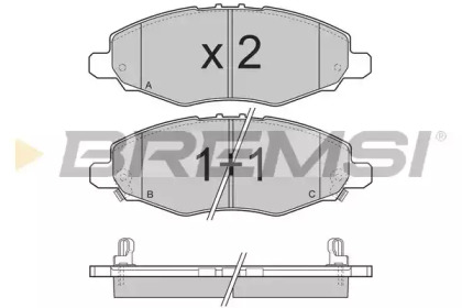 Комплект тормозных колодок BREMSI BP3272