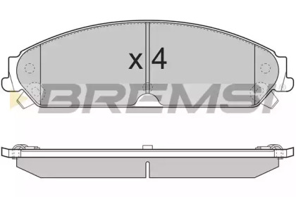 Комплект тормозных колодок BREMSI BP3277