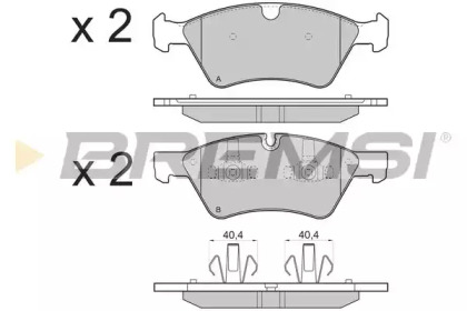 Комплект тормозных колодок BREMSI BP3279