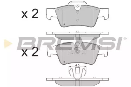 Комплект тормозных колодок BREMSI BP3280