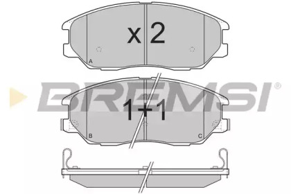 Комплект тормозных колодок BREMSI BP3281