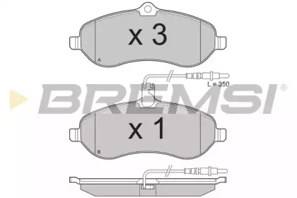 Комплект тормозных колодок BREMSI BP3283