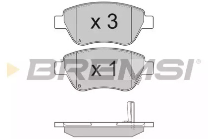 Комплект тормозных колодок BREMSI BP3294