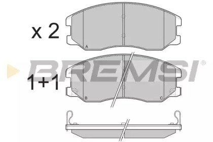 Комплект тормозных колодок BREMSI BP3303