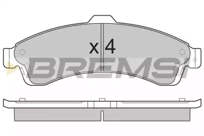 Комплект тормозных колодок BREMSI BP3308