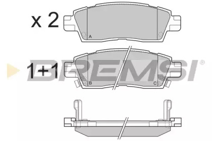 Комплект тормозных колодок BREMSI BP3309