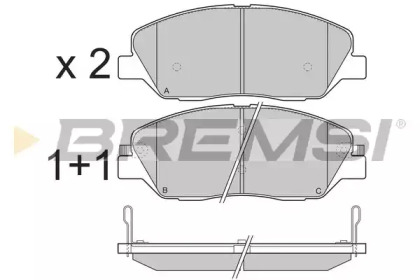 Комплект тормозных колодок BREMSI BP3313