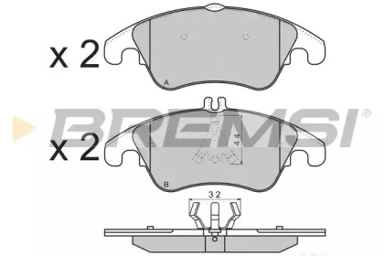 Комплект тормозных колодок BREMSI BP3317