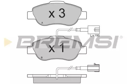 Комплект тормозных колодок BREMSI BP3325