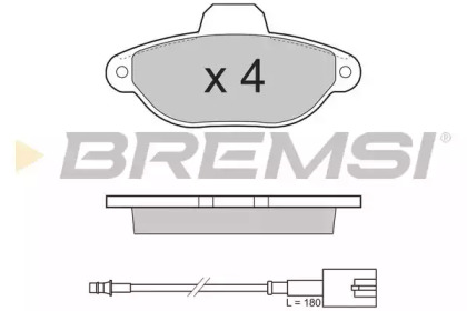 Комплект тормозных колодок BREMSI BP3326