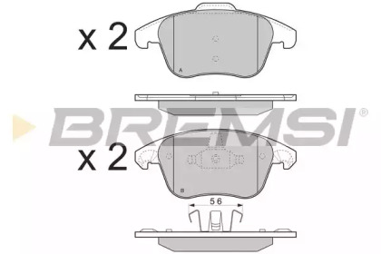 Комплект тормозных колодок BREMSI BP3330