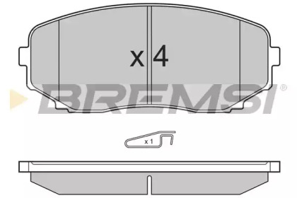 Комплект тормозных колодок BREMSI BP3332