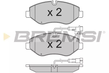 Комплект тормозных колодок BREMSI BP3334