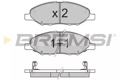 Комплект тормозных колодок BREMSI BP3335