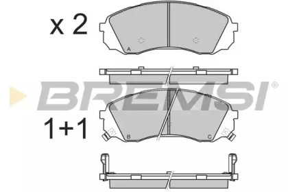 Комплект тормозных колодок BREMSI BP3336