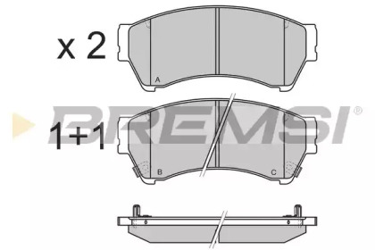 Комплект тормозных колодок BREMSI BP3343