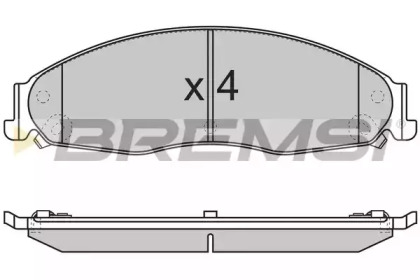 Комплект тормозных колодок BREMSI BP3344