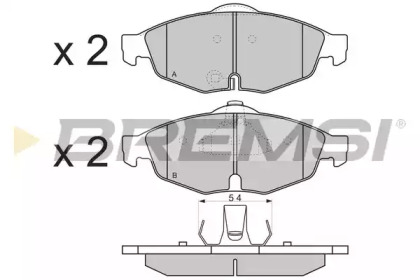 Комплект тормозных колодок BREMSI BP3346