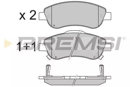 Комплект тормозных колодок BREMSI BP3352