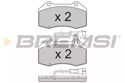 Комплект тормозных колодок BREMSI BP3354