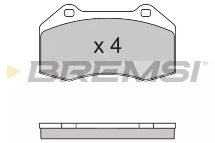 Комплект тормозных колодок BREMSI BP3355