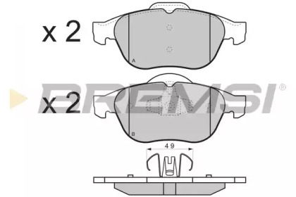 Комплект тормозных колодок BREMSI BP3356