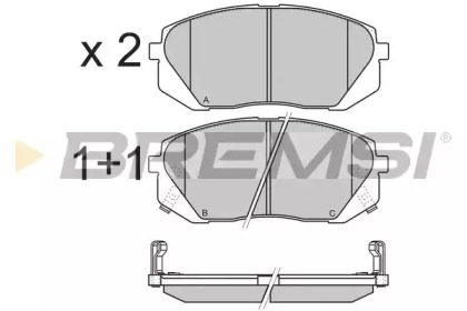 Комплект тормозных колодок BREMSI BP3358