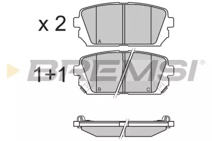 Комплект тормозных колодок BREMSI BP3359