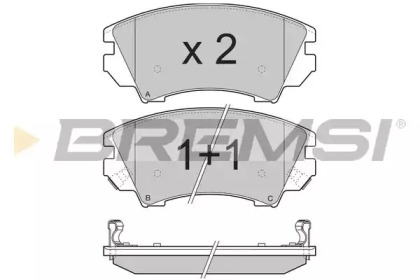 Комплект тормозных колодок BREMSI BP3377