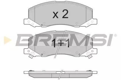 Комплект тормозных колодок BREMSI BP3378