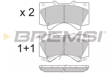 Комплект тормозных колодок BREMSI BP3381