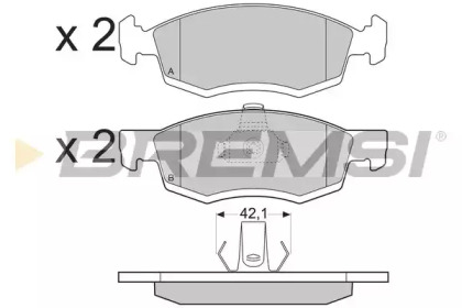 Комплект тормозных колодок BREMSI BP3391