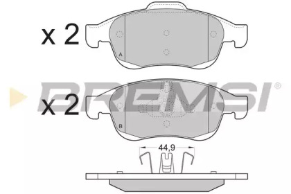 Комплект тормозных колодок BREMSI BP3392