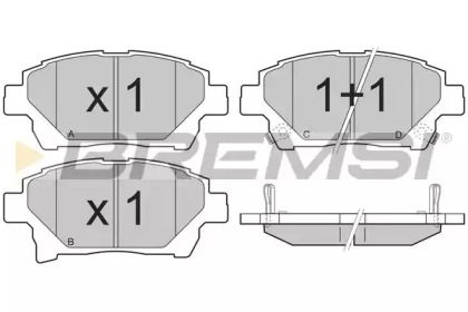 Комплект тормозных колодок BREMSI BP3393