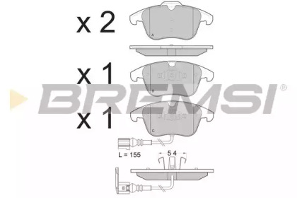 Комплект тормозных колодок BREMSI BP3394