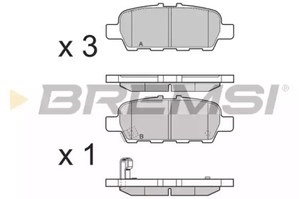 Комплект тормозных колодок BREMSI BP3395