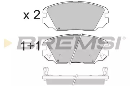 Комплект тормозных колодок BREMSI BP3401