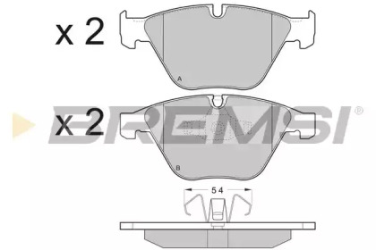 Комплект тормозных колодок BREMSI BP3403