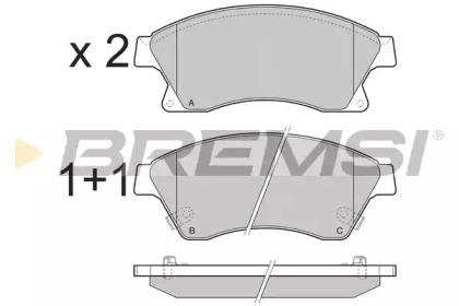 Комплект тормозных колодок BREMSI BP3404