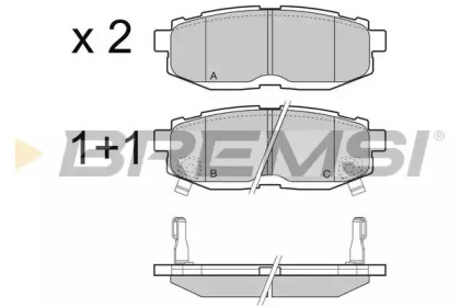 Комплект тормозных колодок BREMSI BP3408