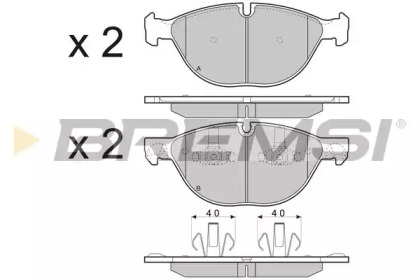 Комплект тормозных колодок BREMSI BP3409