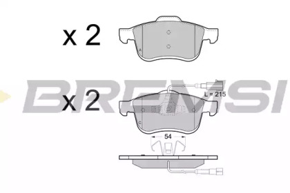 Комплект тормозных колодок BREMSI BP3413